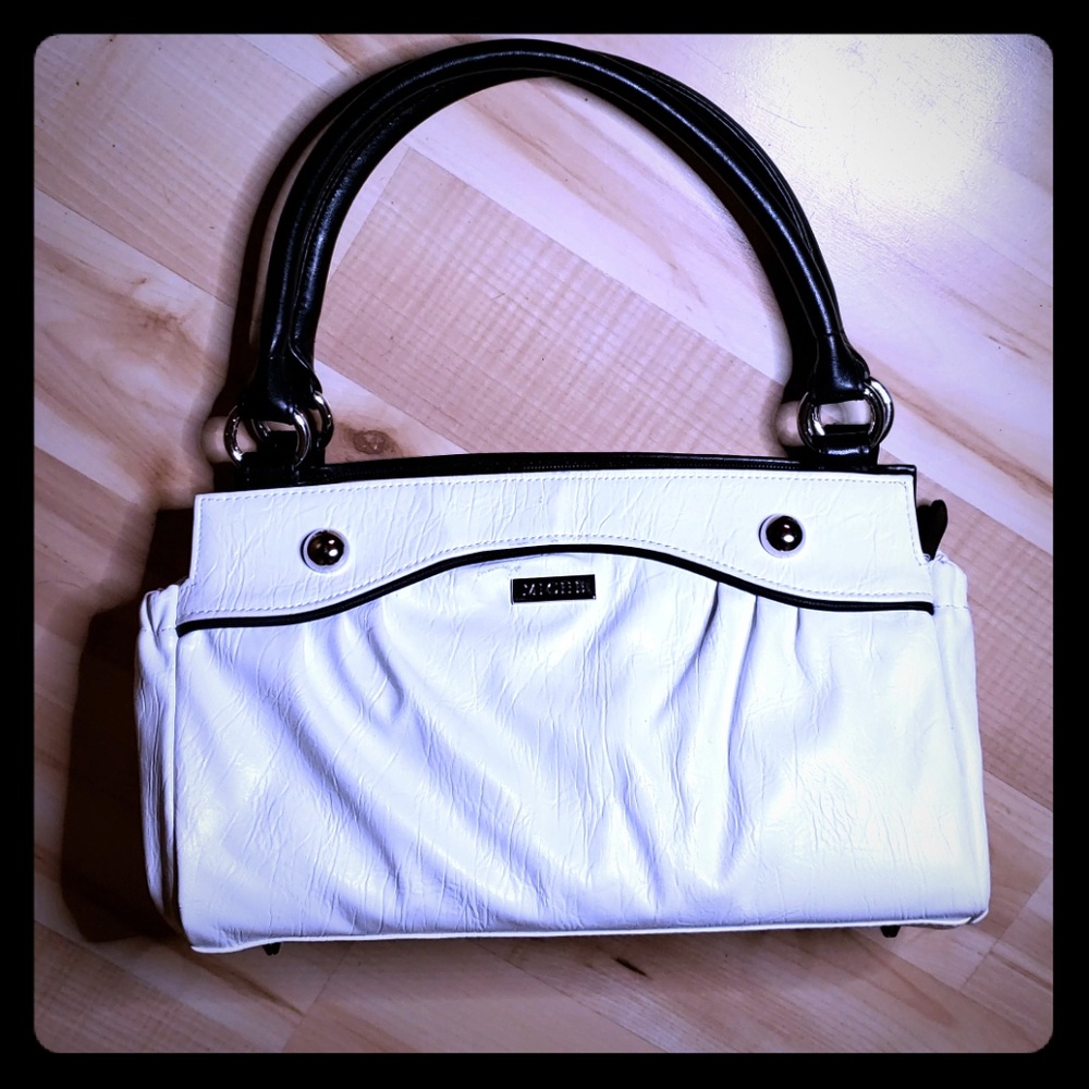 Classic white Carlie, pink Veronica Miche handbag